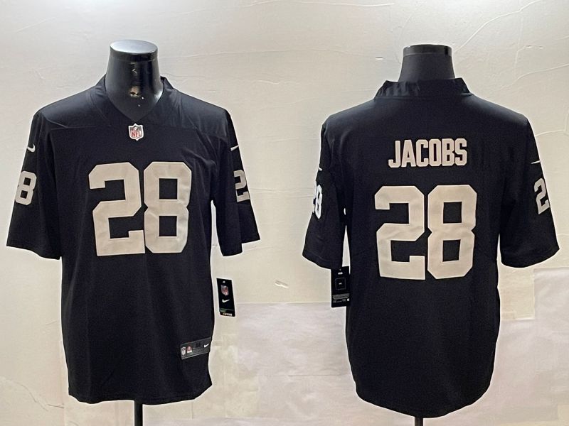 Men Oakland Raiders #28 Jacobs Black 2024 Nike Limited NFL Jersey style 0104